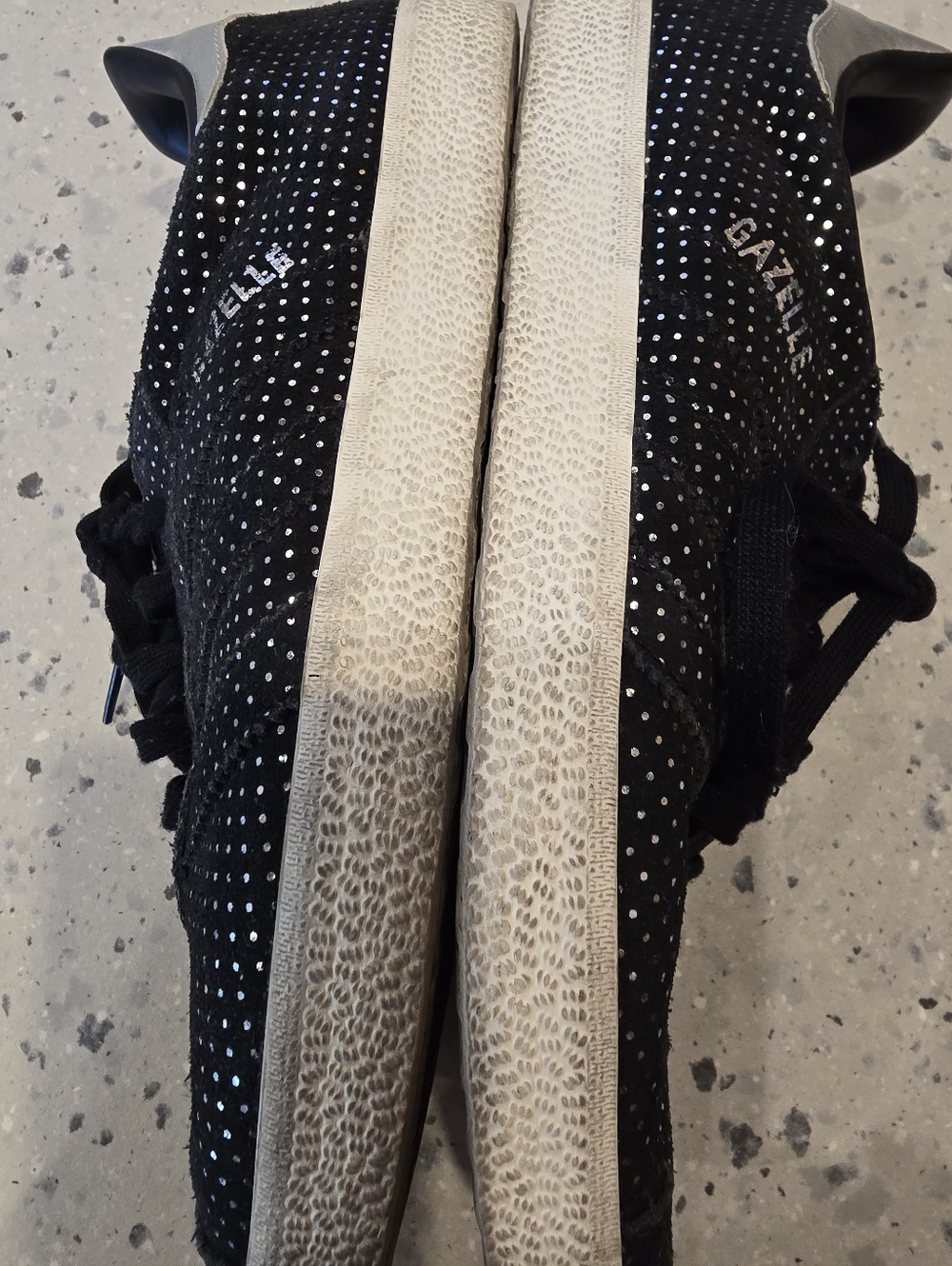Adidas Gazelle Black Studded Sneakers Women’s Size 8 Casual Street Style - Picture 5 of 8